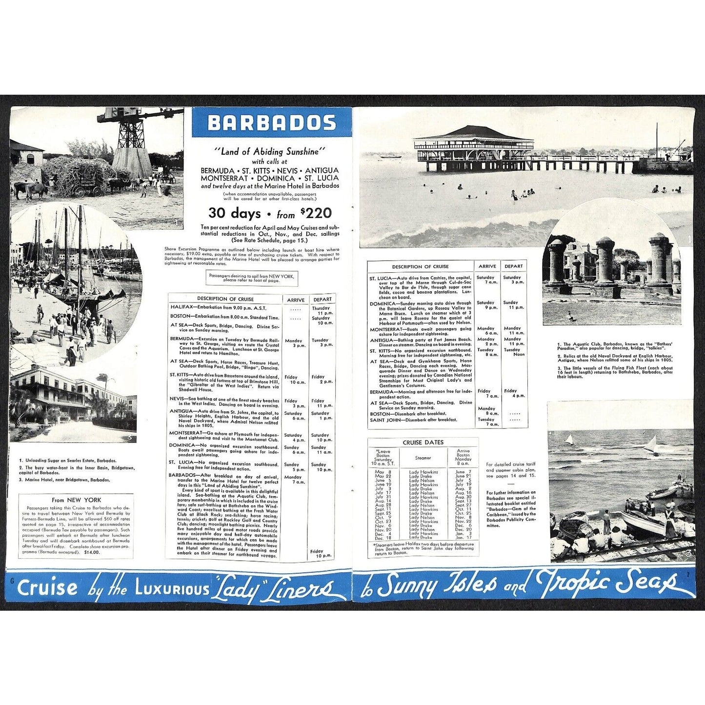 Canadian National Steamships 1937 West Indies Cruises Brochure 15pp