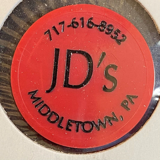 Middletown, PA JD's (Junction) c1980's-90's Plastic Token G/F One Bottle Beer