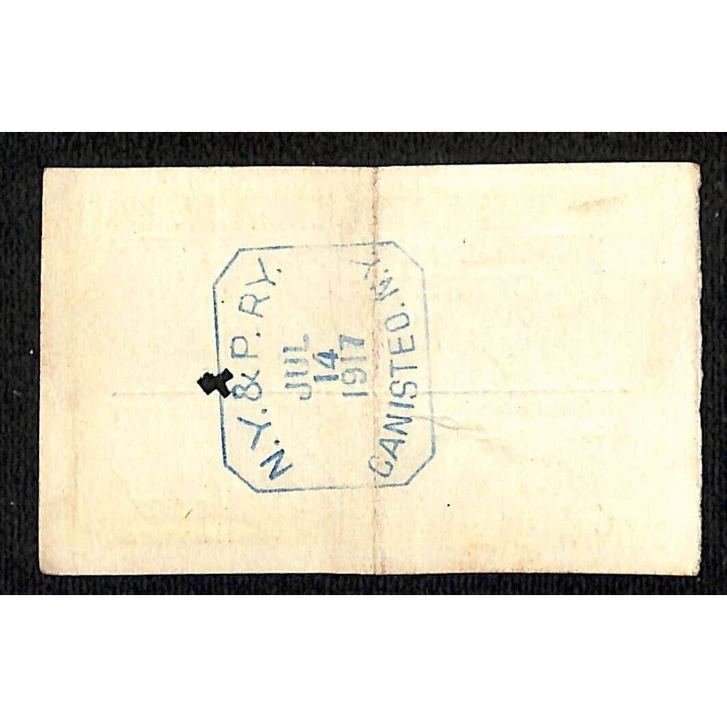 New York & Pennsylvania Railroad RY July 14 1917 McGraws Ticket #6803