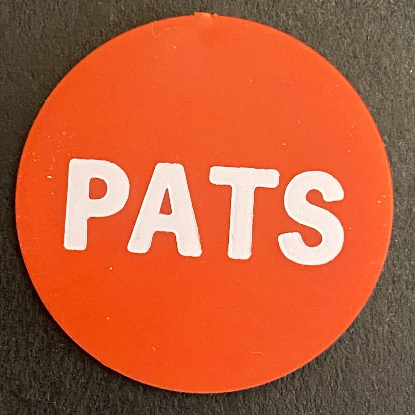 Paducah Area Transit System (KY) PATS Red Plastic Token 28mm c1970's (#2)
