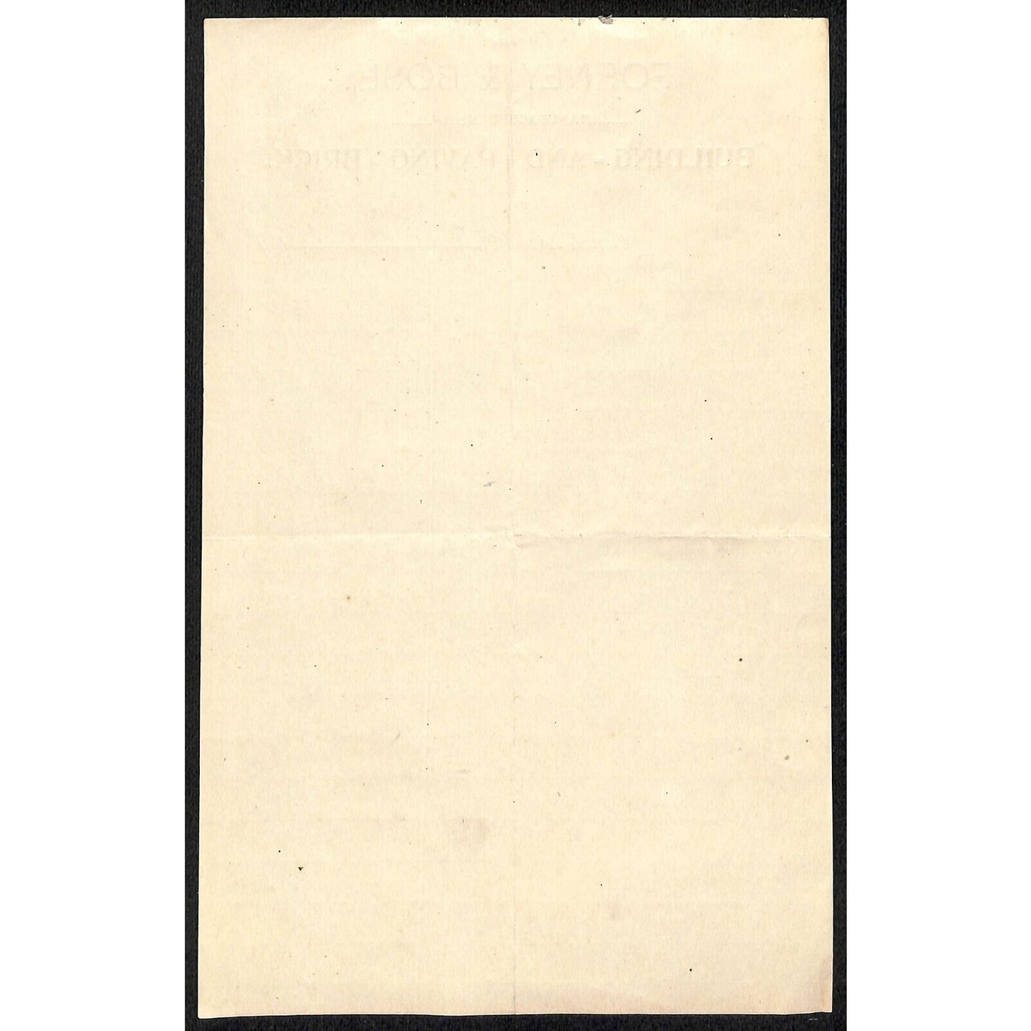 Forney & Bose Building and Paving Brick 1896 Canal Dover, OH Letterhead ALS VGC
