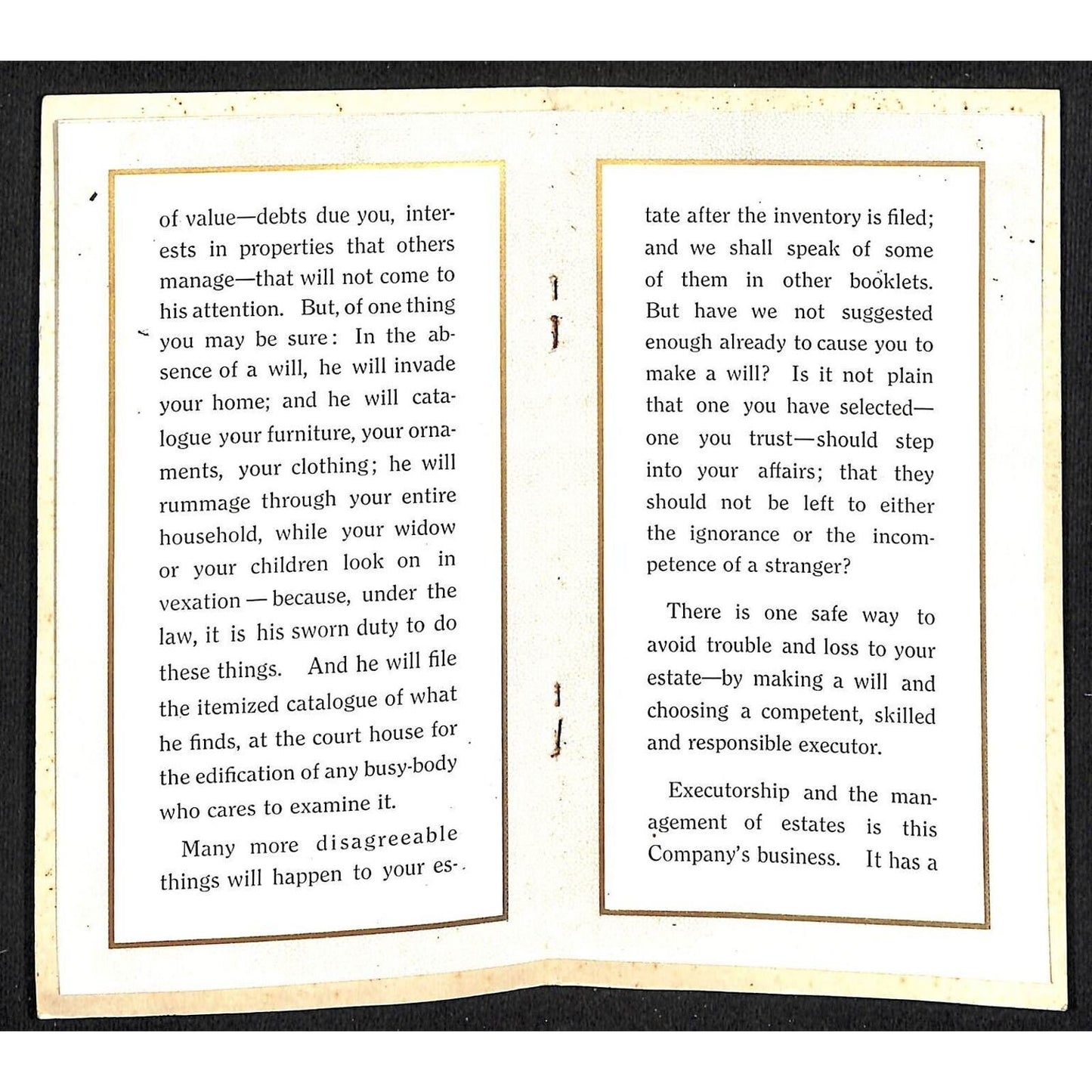 Bangor, ME Merrill Trust Co. 1916 ABC of Estates Booklet & Cover Knowlton*