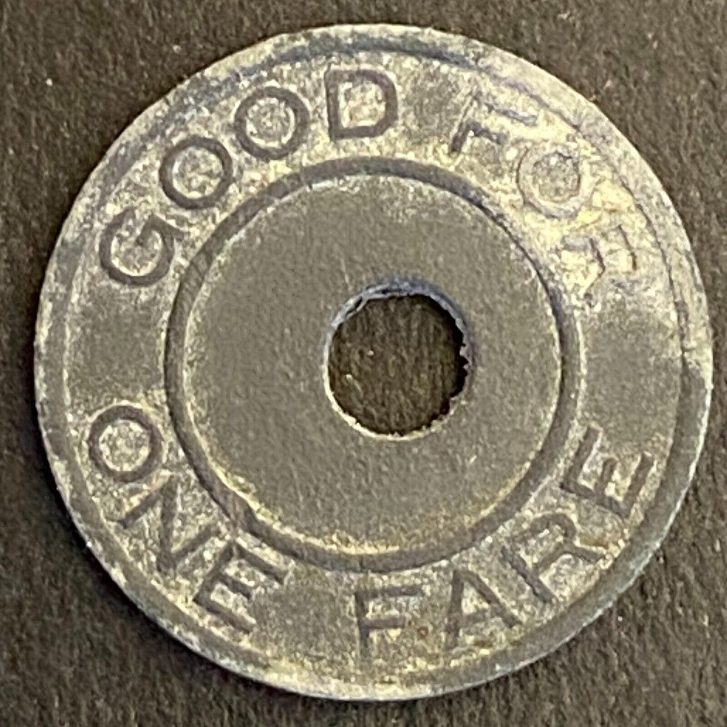 C. E. W. Bus Authority (Oakridge, TN) Zinc Transit Token 16mm c1944-60 Scarce