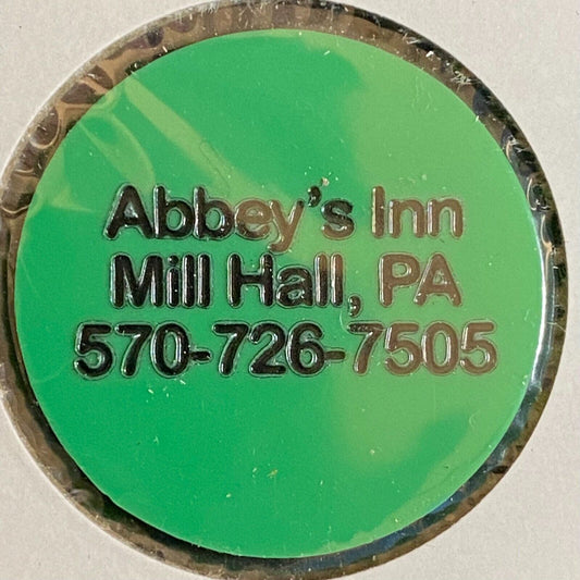 Mill Hall, PA Abby's Inn c1998 Plastic Token "G/F One Can Soda"