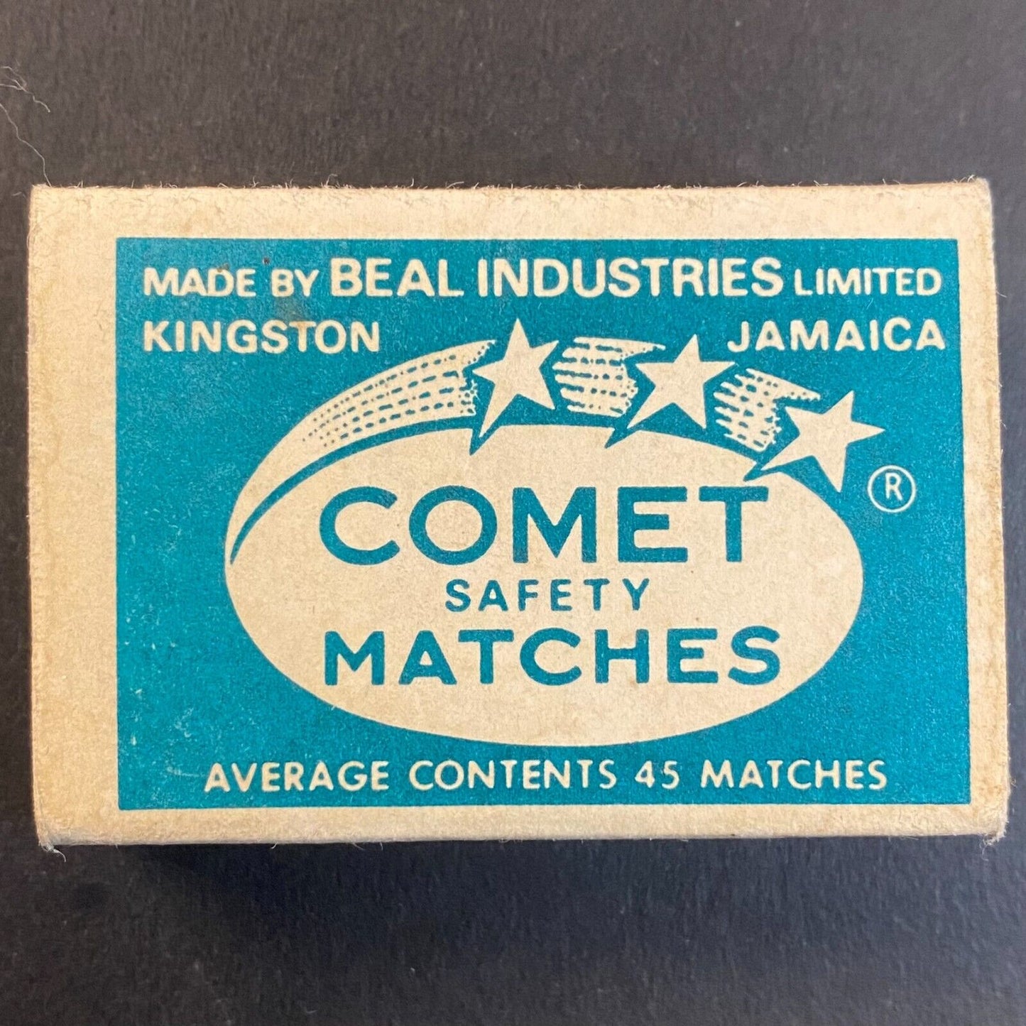 Kingston Jamaica Comet Matches Vintage Matchbox VGC Scarce