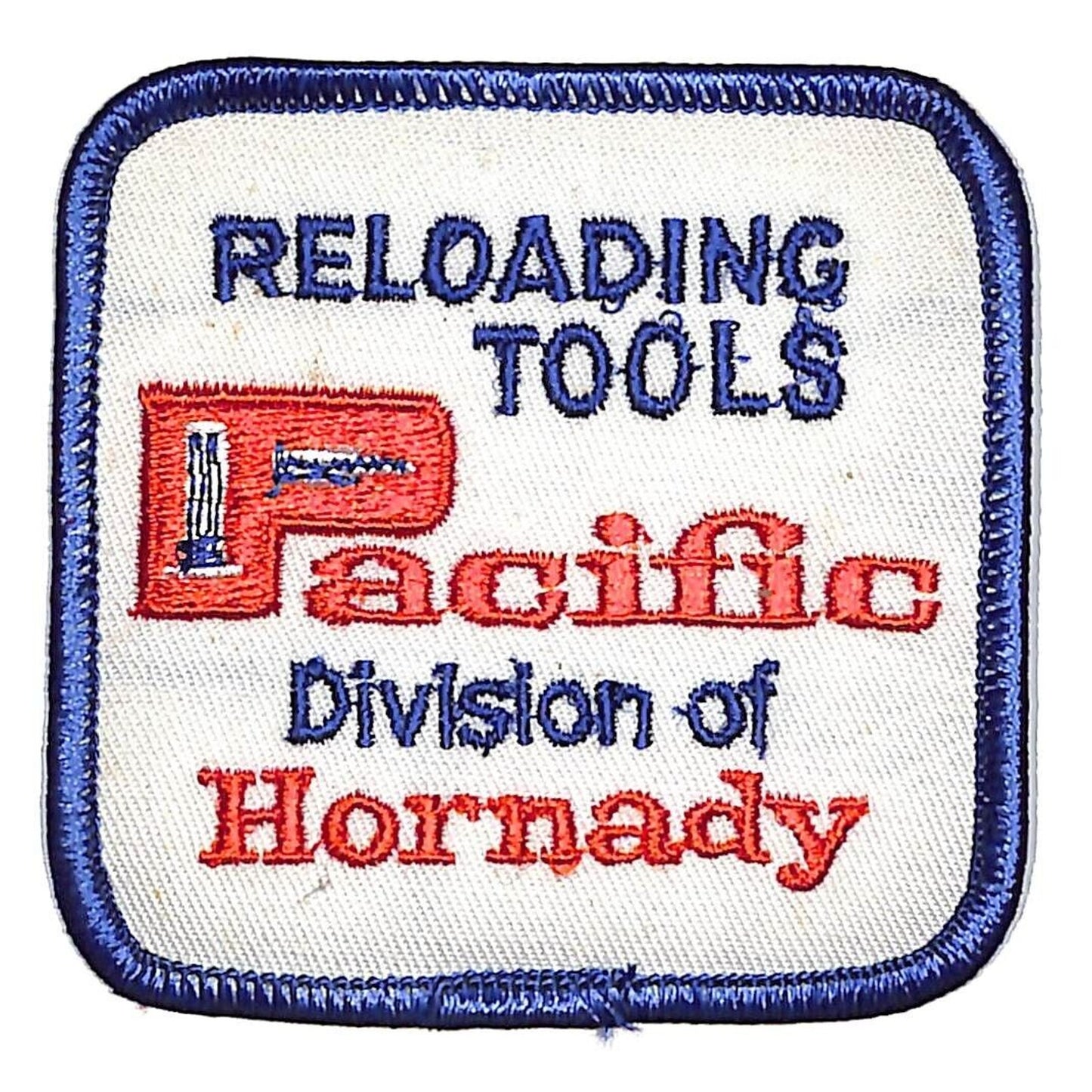 Hornady / Pacific Reloading Firearms 3"x 3" Vintage Emb. Patch c1980s VGC