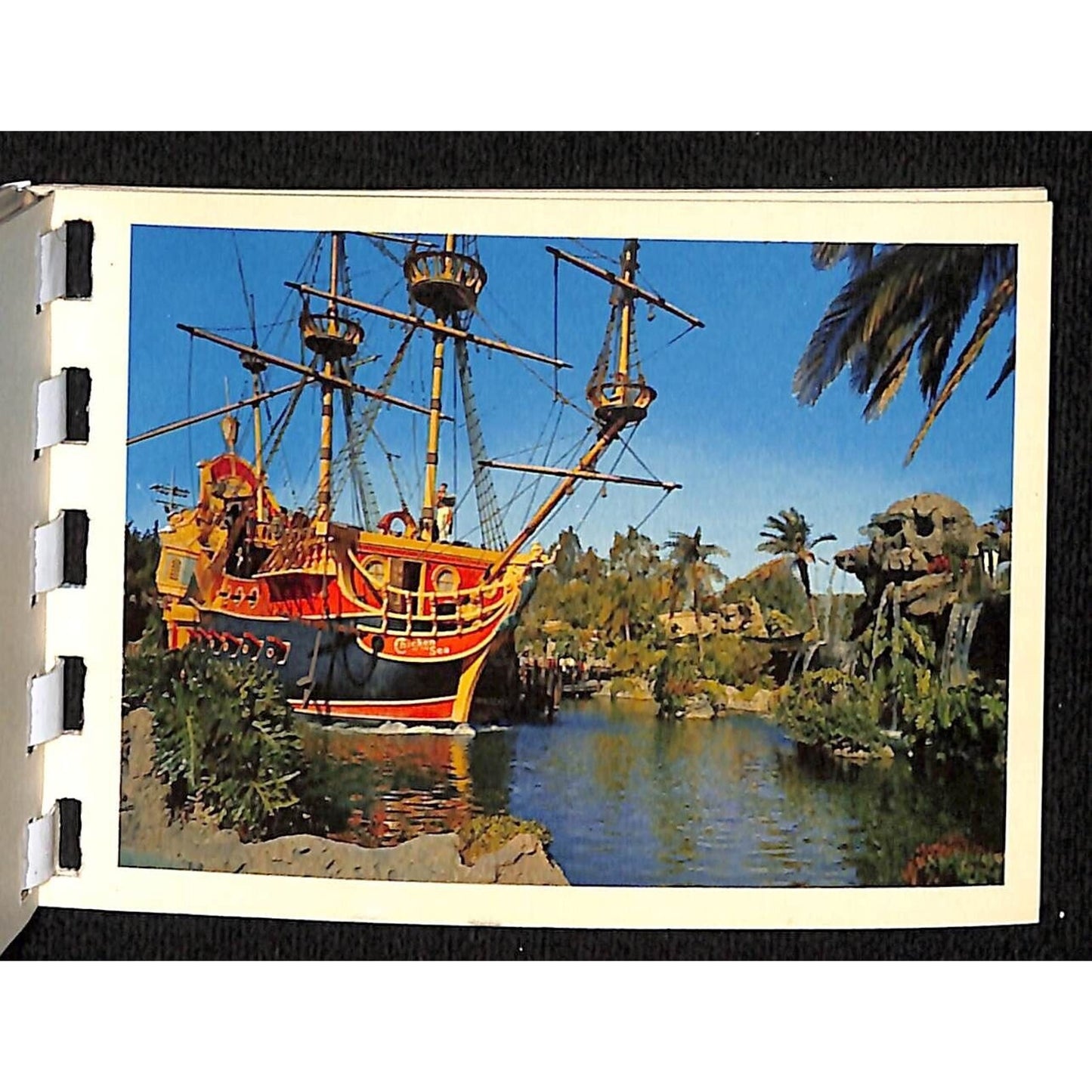 Disneyland Hi-Lites c1960's 12 Image Spiral Bound Card Stock Souvenir Booklet