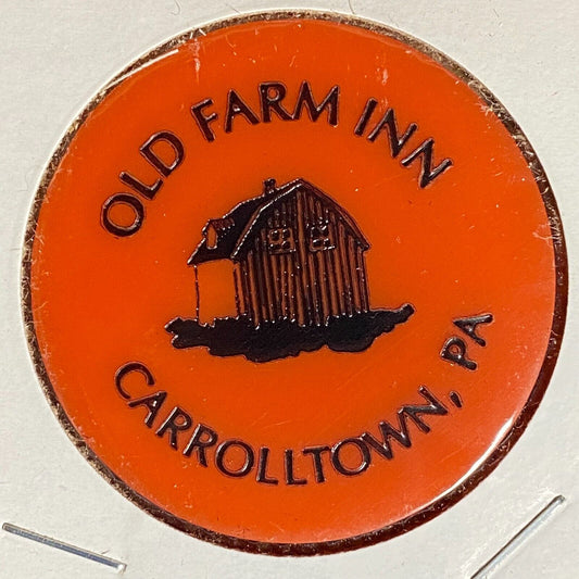 Carrolltown, PA Old Farm Inn Plastic Token G/F One Premium Draft