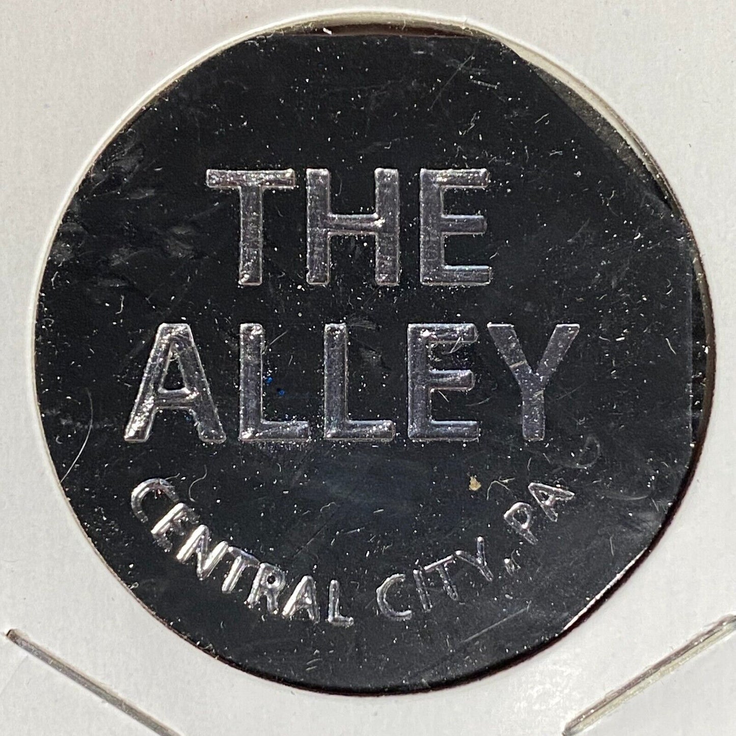 Central City, PA "The Alley" (Sports Bar) Hexagon Plastic Token G/F Small Draft