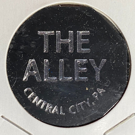 Central City, PA "The Alley" (Sports Bar) Hexagon Plastic Token G/F Small Draft