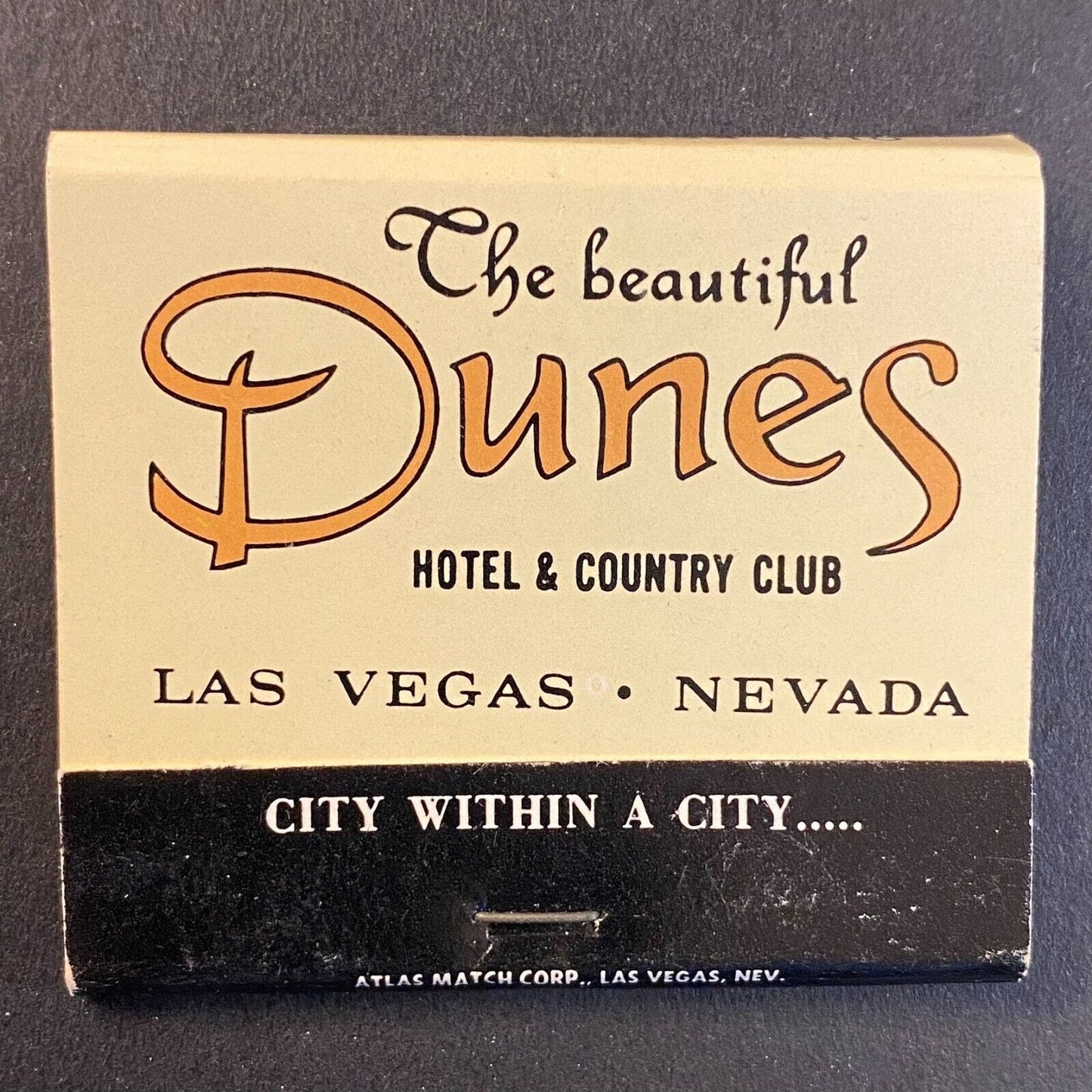 Dunes Hotel & Country Club Vegas c1974 "Diamond of the Dunes" Full Matchbook VGC