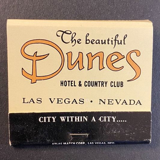 Dunes Hotel & Country Club Vegas c1974 "Diamond of the Dunes" Full Matchbook VGC