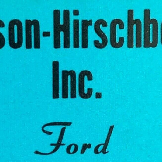 Nelson Hirschberg Ford Auto Dealer Chicago 1973 Full Matchbook
