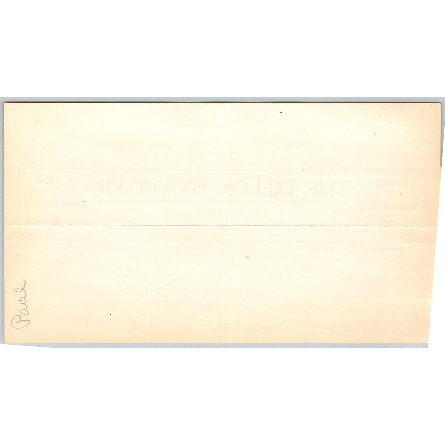 Dillon, MT The Dillon Examiner F.C. Kress Newspaper Jan. 1905 Billhead