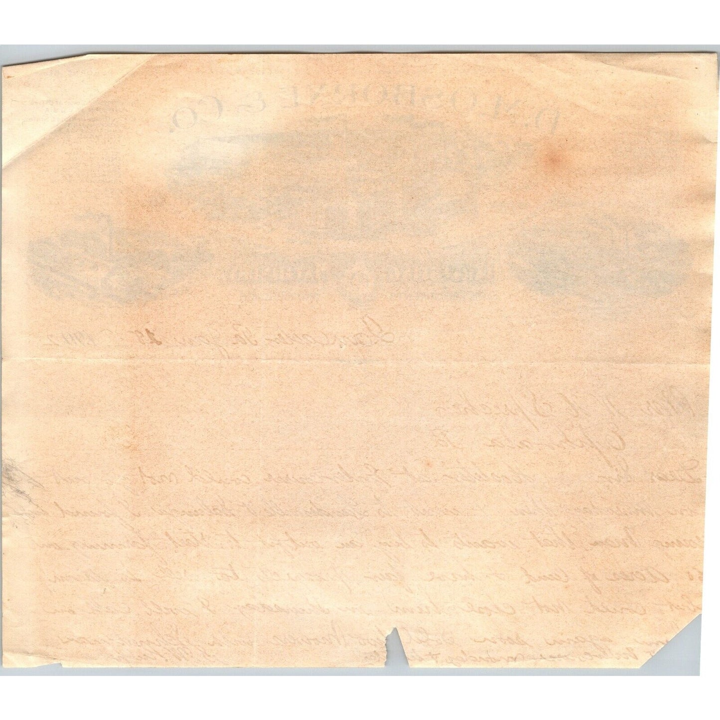 D.M. Osborne & Co. (IH*) Harvesting Machinery Jan. 18 1902 Letterhead ALS