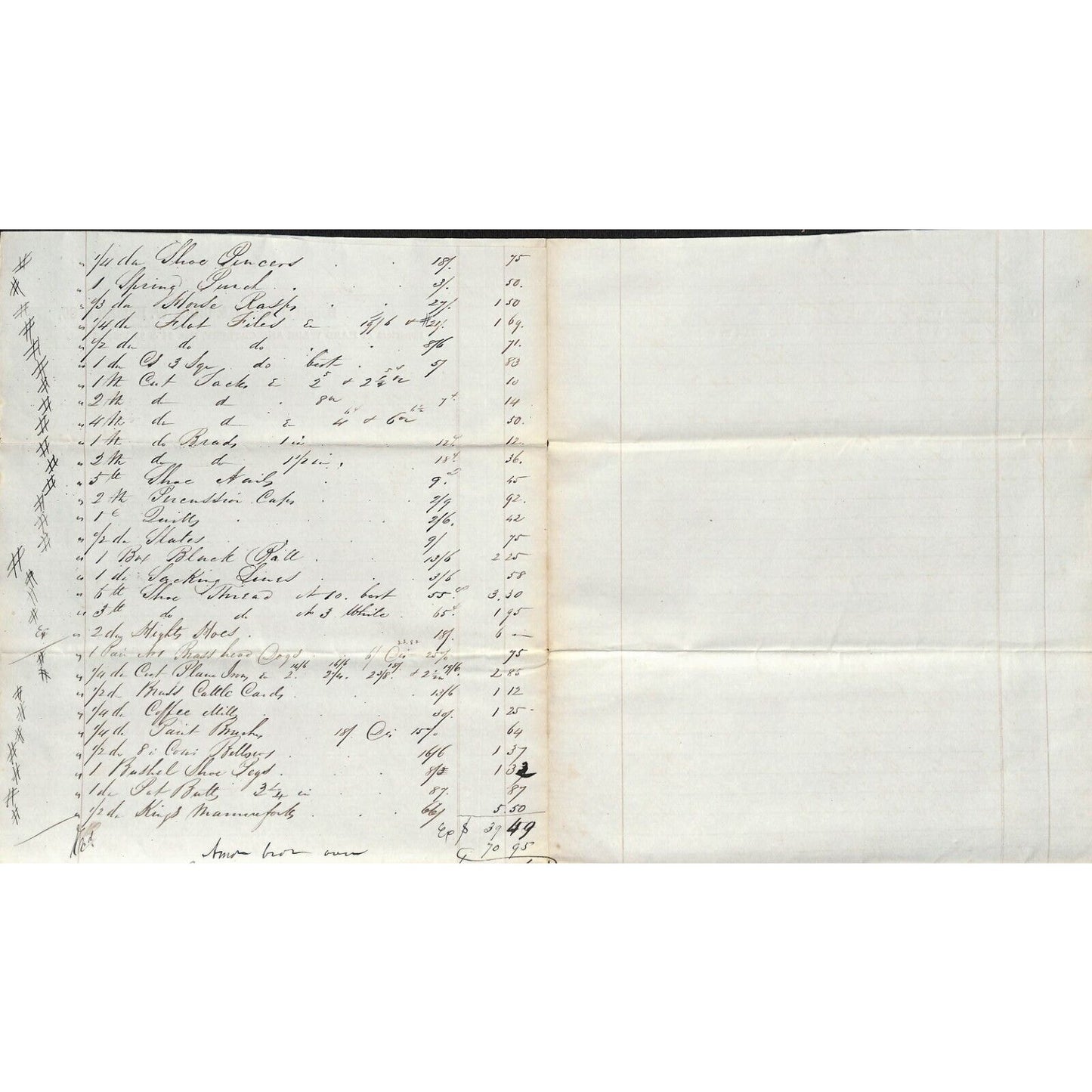 1844 Jabez Knowlton* Newburgh, ME Geo. J & Chas. W. Homer & Co. Boston Billhead