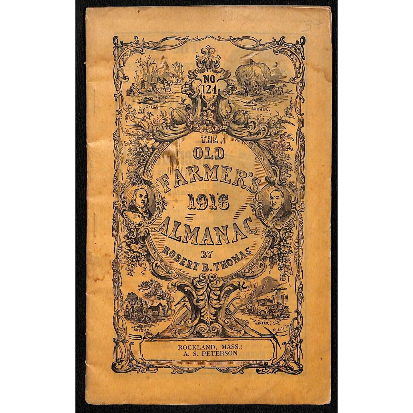 1916 Old Farmer's Almanac 48pp A.S. Peterson, Rockland, MA / Arm & Hammer Ad