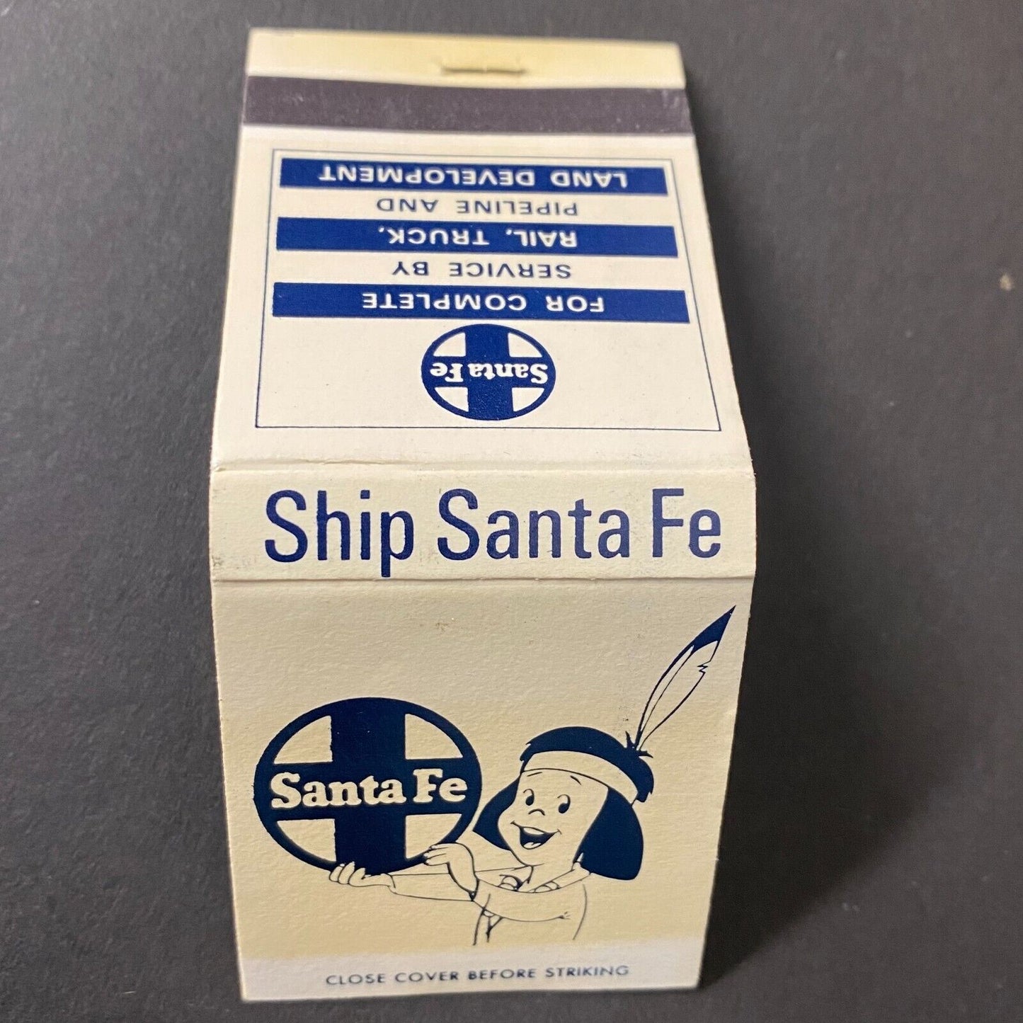 "Ship Santa Fe" Railroad Full Matchbook c1974-80's