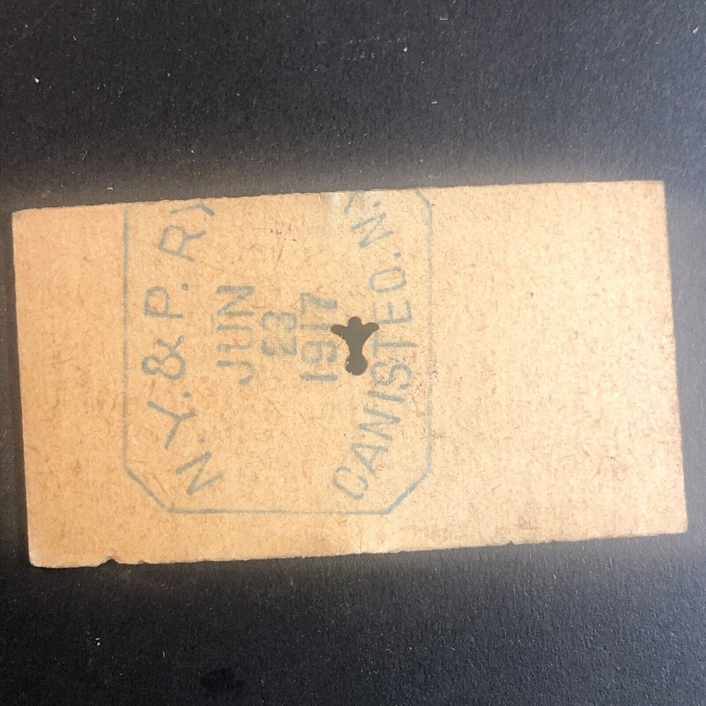 New York & Pennsylvania Railroad July 23 1917 Greenwood, NY Ticket #53382
