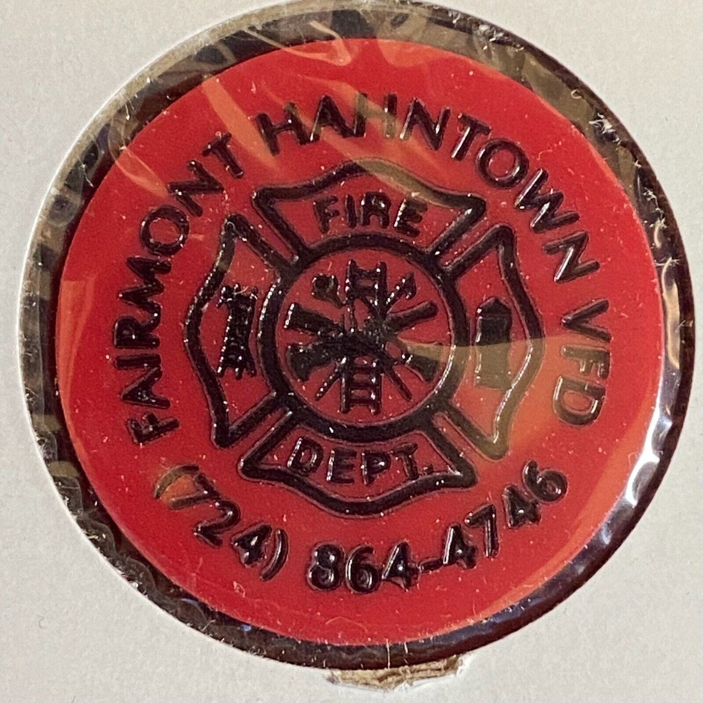 Irwin, PA Fairmont Hahntown VFD c1970's-80's Plastic "One Domestic Bottle" Token