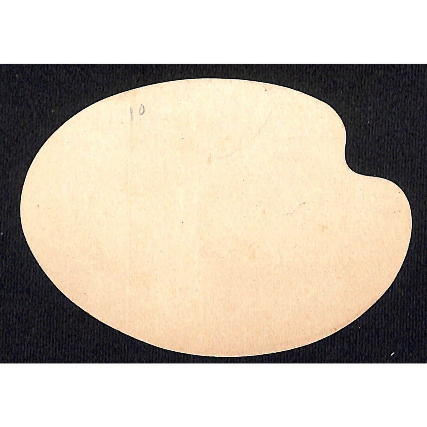 Artist Palette Shaped Salesman's Sample Victorian Trade Card Ship at Sea VGC