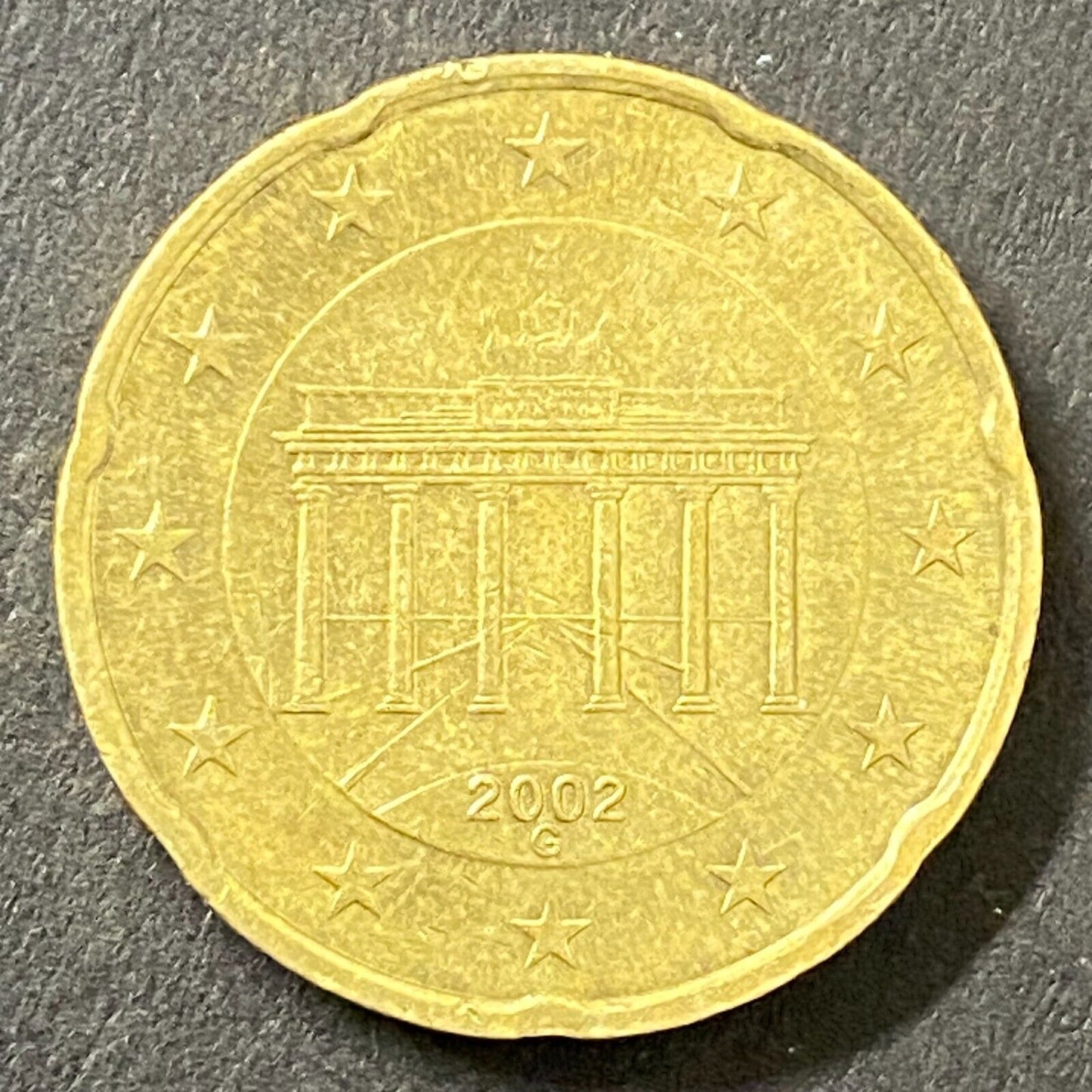 2002 G 20 Euro Cent Coin 20mm
