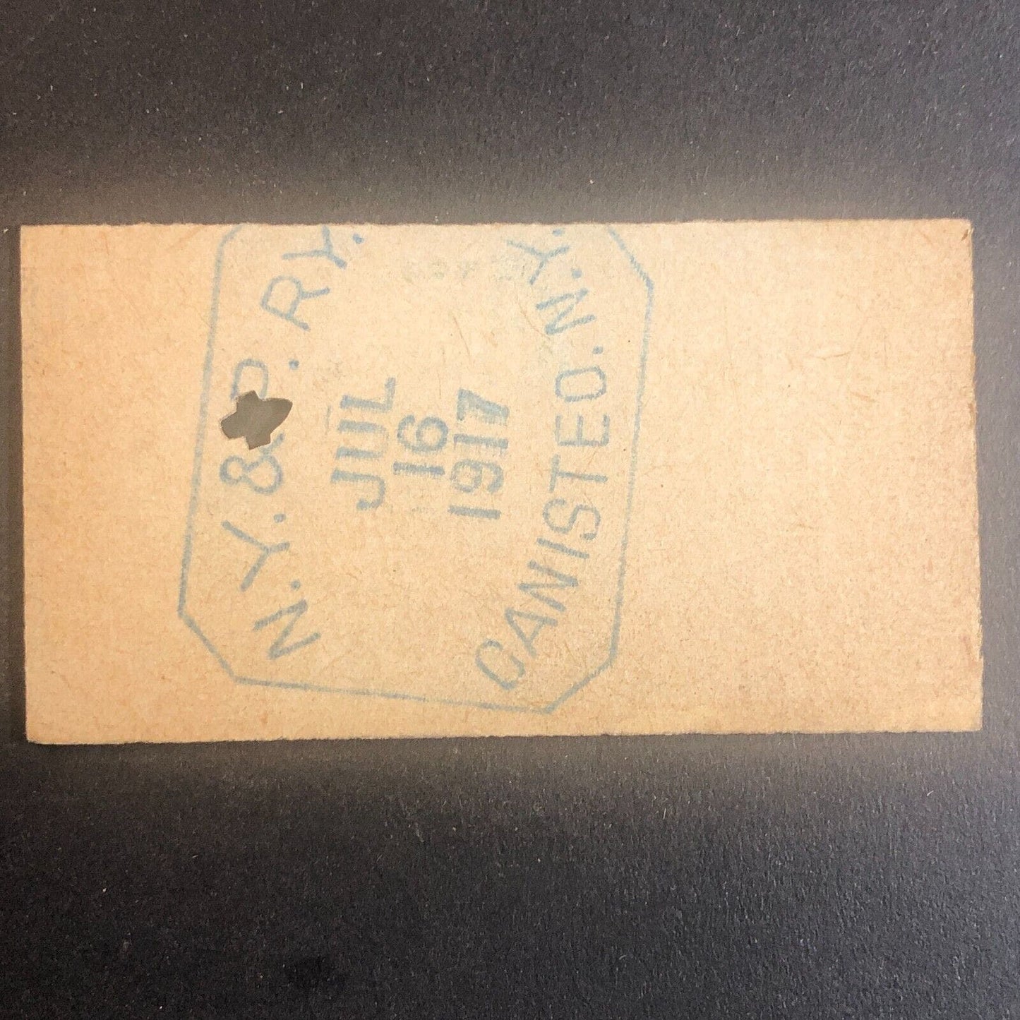 New York & Pennsylvania Railroad July 16 1917 Greenwood, NY Ticket #53554