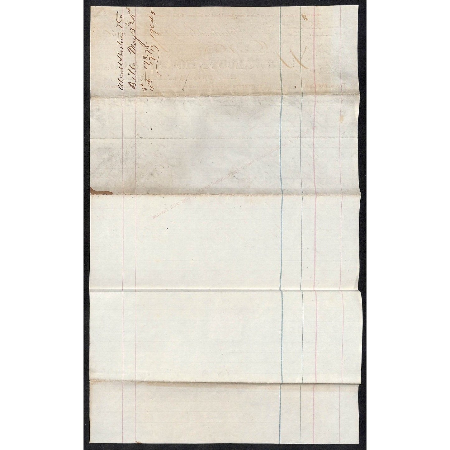 Alcott, Horton & Co. Dry Goods Cleveland 1866 Statement J.J. Cover* Scarce