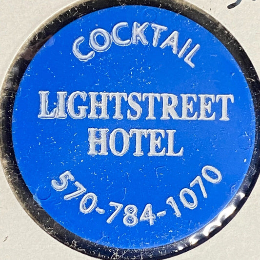 Bloomsburg, PA Lightstreet Hotel Plastic Token G/F Cocktail