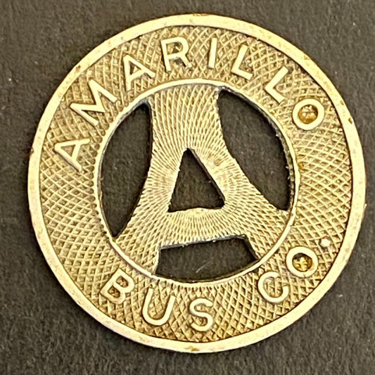 Amarillo Bus Co G/F One Fare Transit Token 16mm