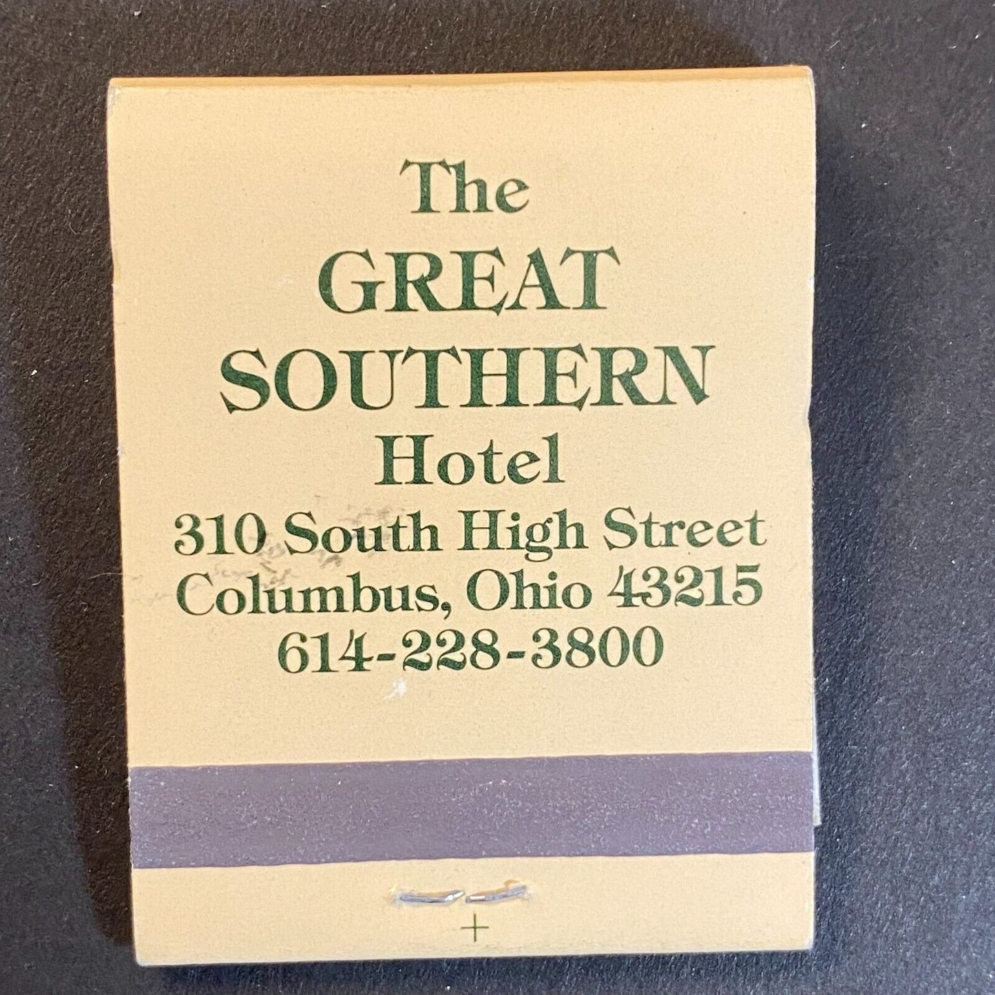 Great Southern Hotel Columbus, OH Full Matchbook c1974-80's VGC Scarce