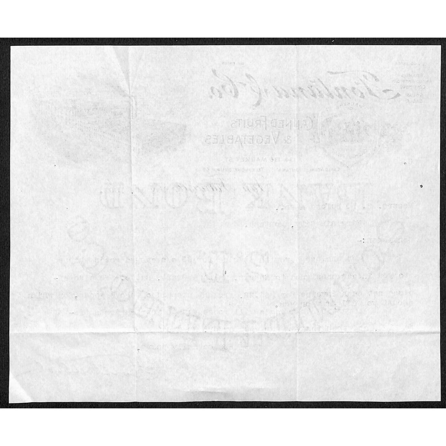 Fontaina & Co. Canned Fruits Buford* 1897 Letterhead re: Goods Shipped via Car