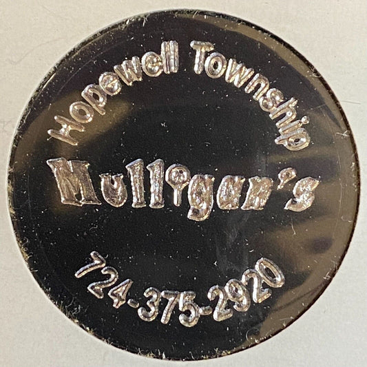 Hopewell Township, PA Mulligan's c1970's-80's Plastic "Whiskey" Drink Token