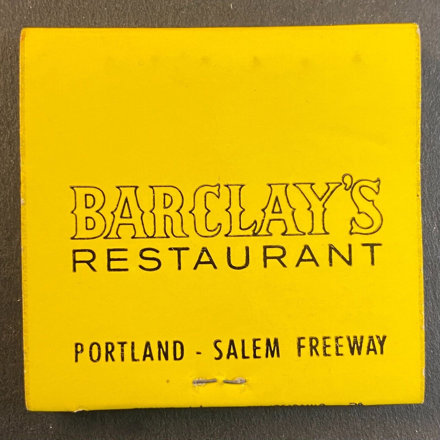 Barclay's Restaurant Portland, OR - Salem Freeway Full Matchbook c1965-73 Scarce
