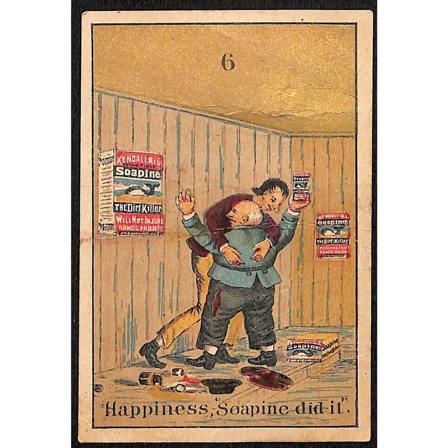 Soapine Kendall Mfg. Providence Victorian Trade Card Robbery Victim