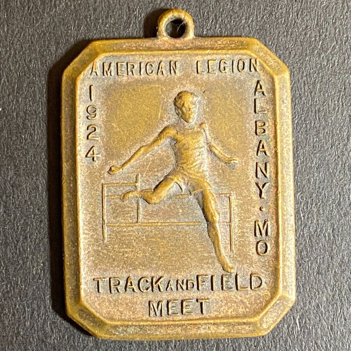 1924 American Legion Track Field Meet Albany, MO Pendant / Medal Hop Skip Jump