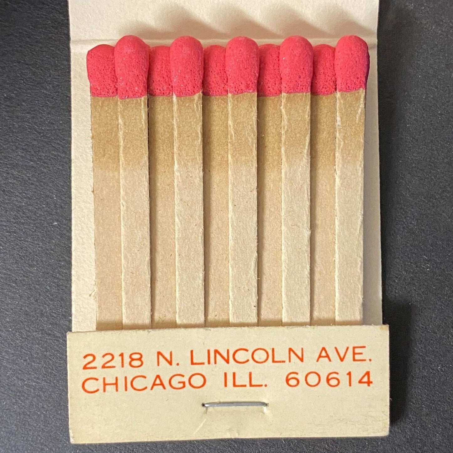 The Bakery Restaurant Chicago Full Matchbook c1974-80's VGC