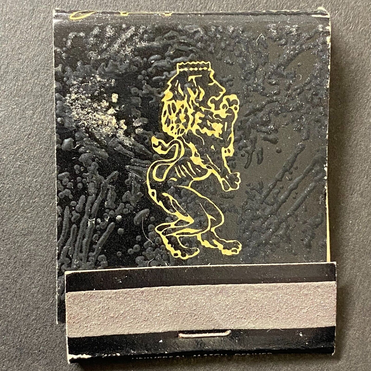 Golden Lion Cafeteria Gallup, NM Full Matchbook c1965-74 w/ Thermography Scarce