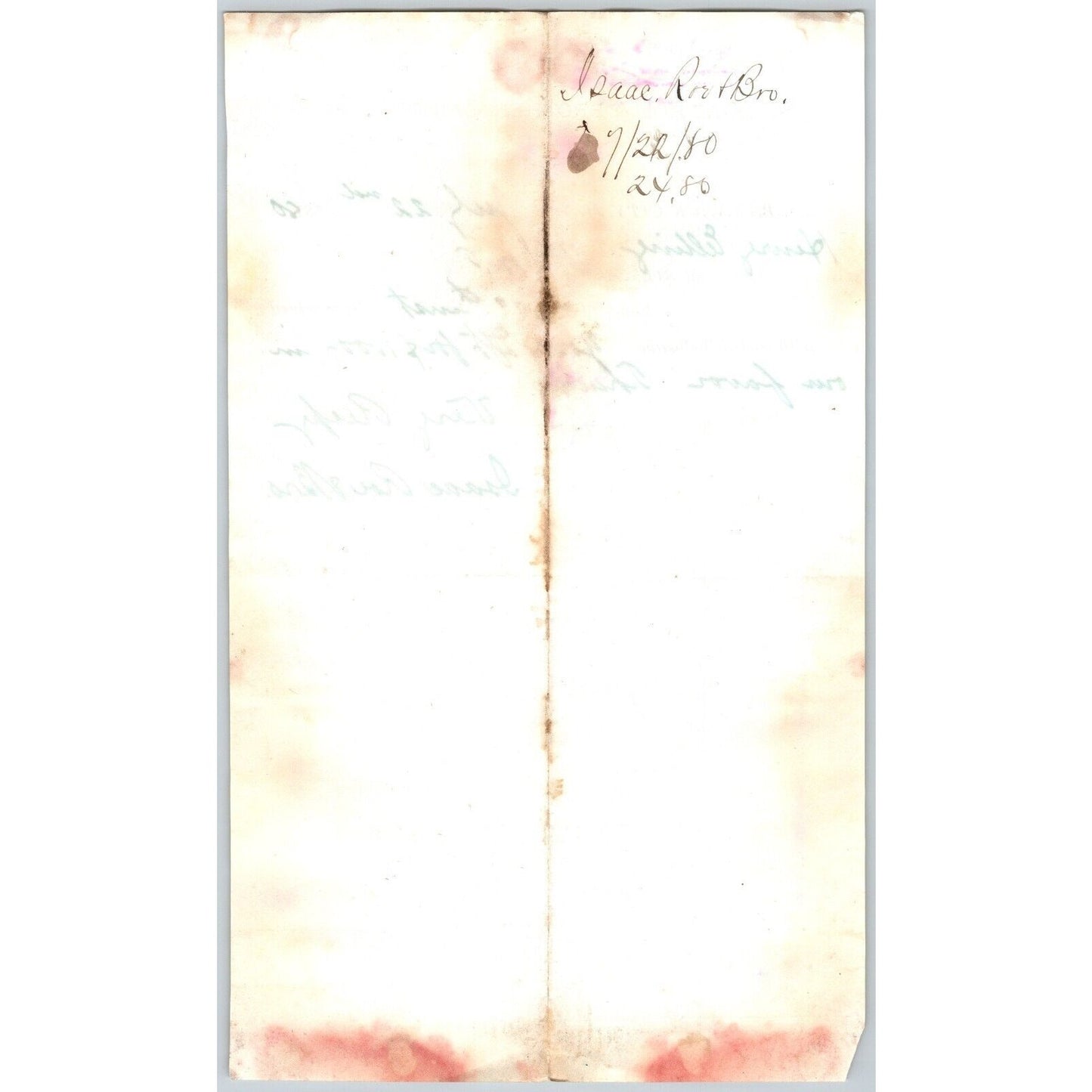 Isaac Roe & Brother, Bankers Bannack City MT 7/22 1880 Billhead to Henry Elling*