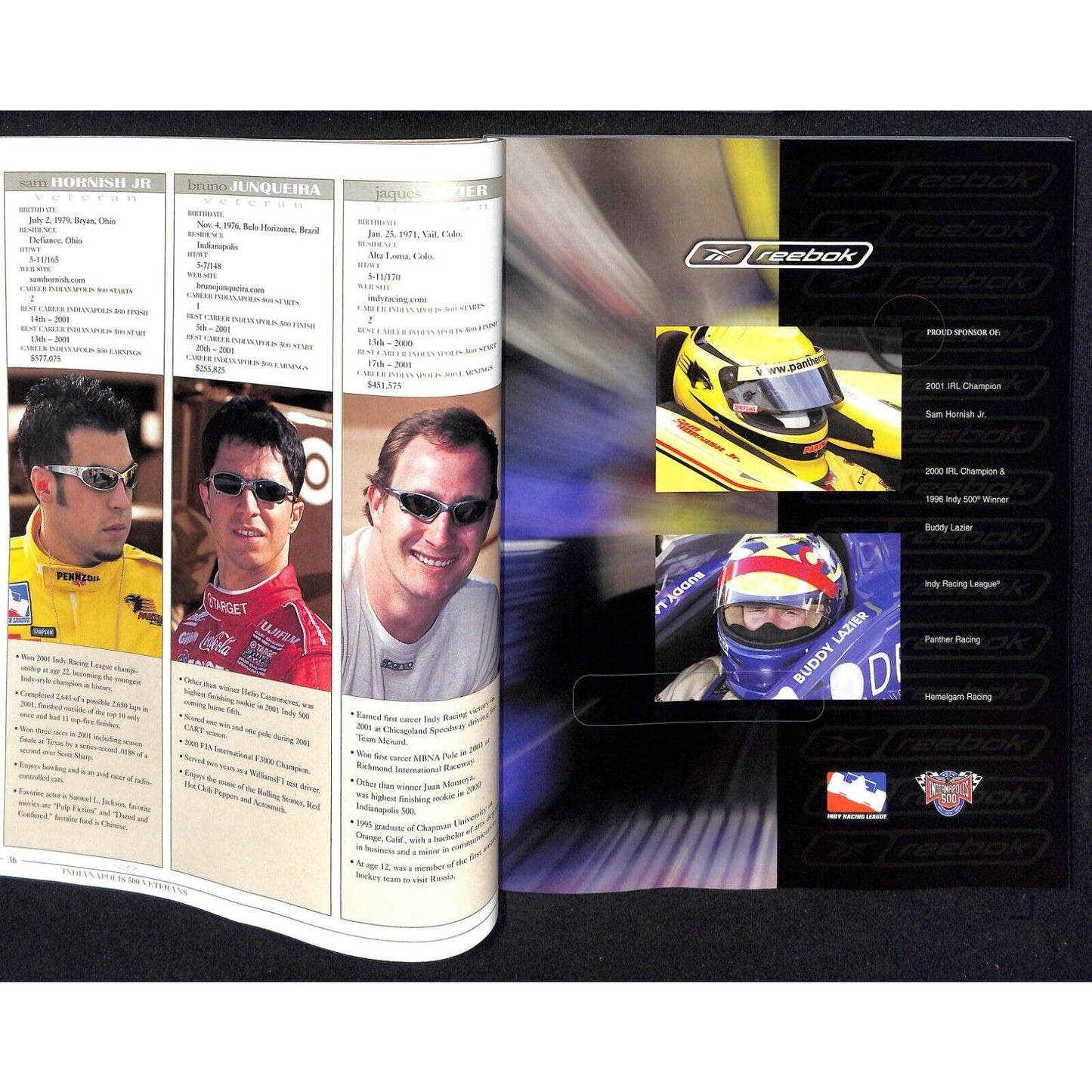 2002 Indianapolis 500 Program Racing VGC 208pp 1lb 6oz