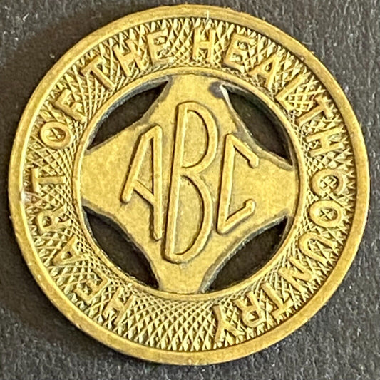 Albuquerque Bus Co. "ABC" Health Country Transit Token 16mm (#4)