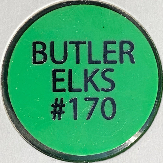 Butler, PA BPOE Elks Post 170 Plastic Drink Token Good For "$4.00"