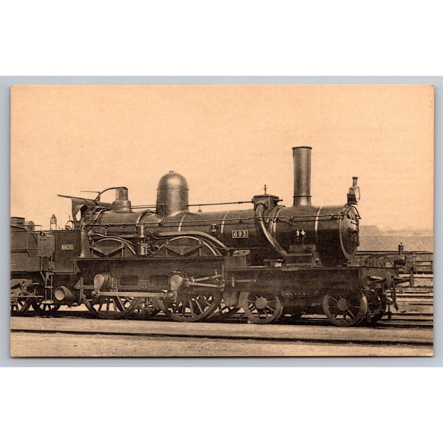 French Railroad RPPC* Postcard Machine 693 Series 691-706 c1900 H.M.P.