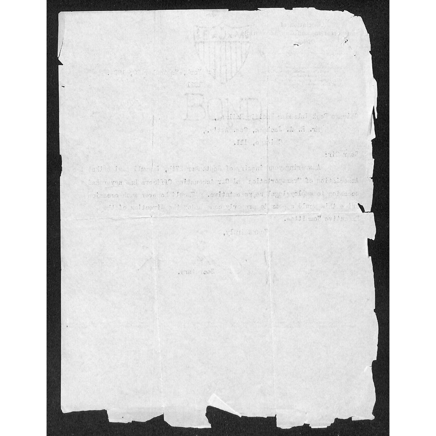 Ass'n of Transportation and Car Accounting Officers 1904 Letterhead to CRI&P Ry