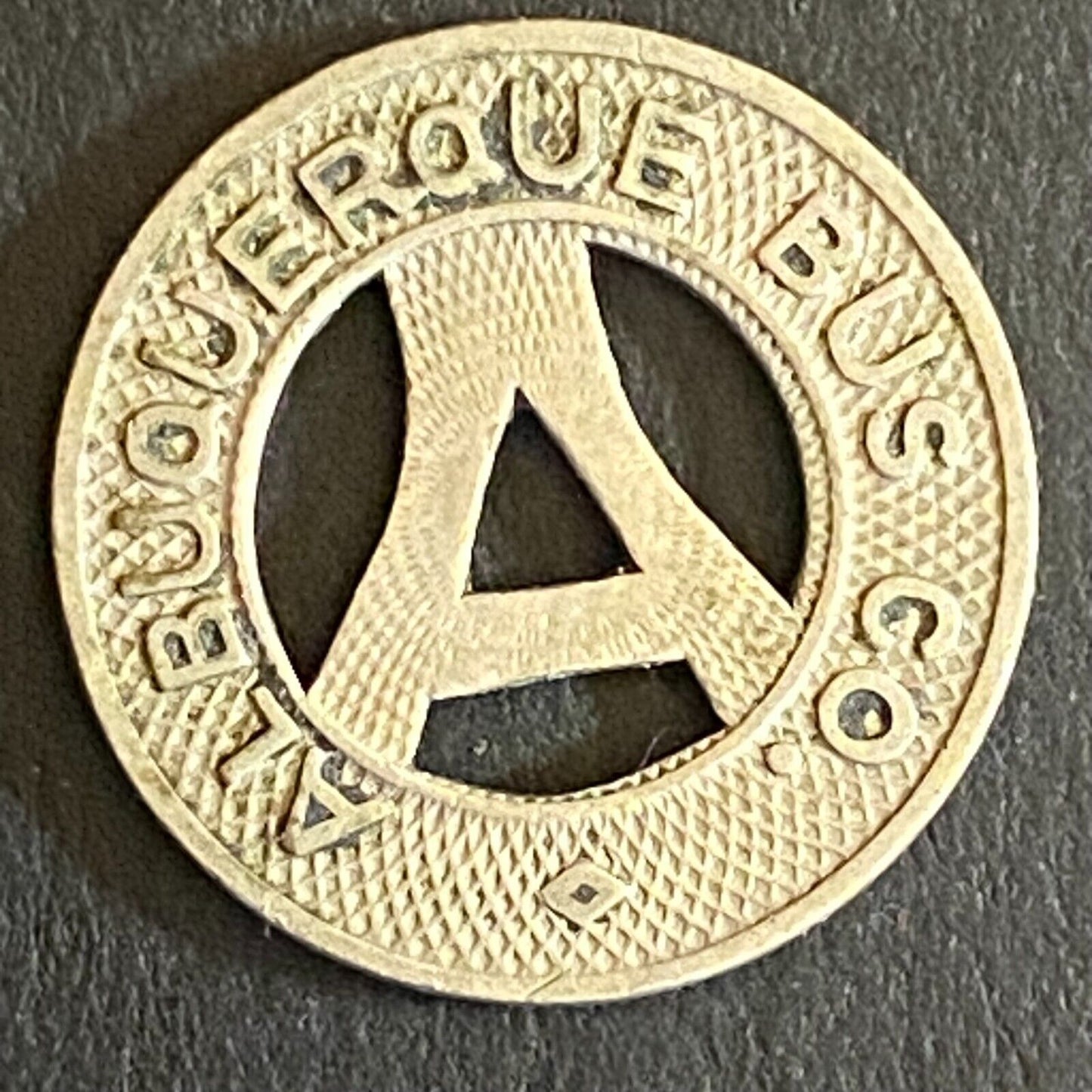 Albuquerque Bus Co. "Health Country" Transit Token 16mm VGC Hanging "A" (#8)