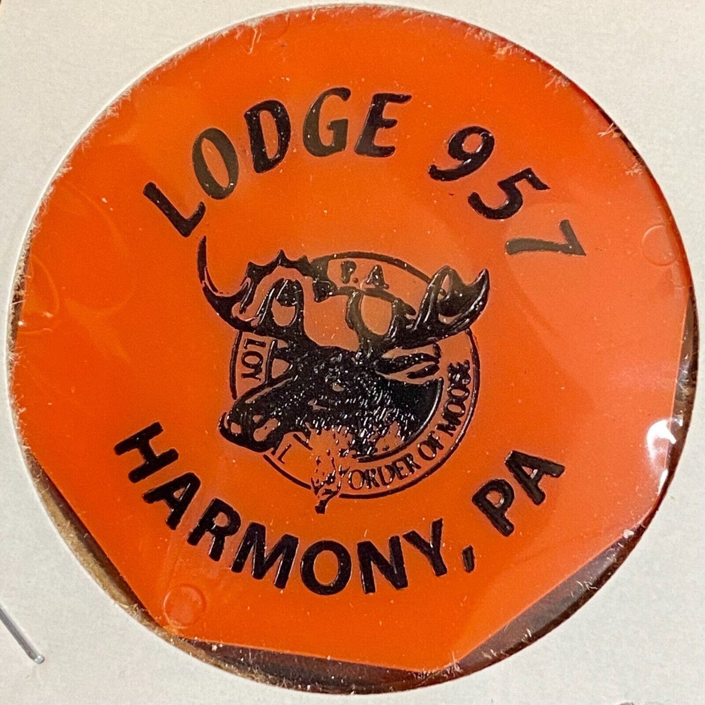 Harmony, PA Moose Lodge 957 c1970's-80's Plastic "G/F One Pop" Token