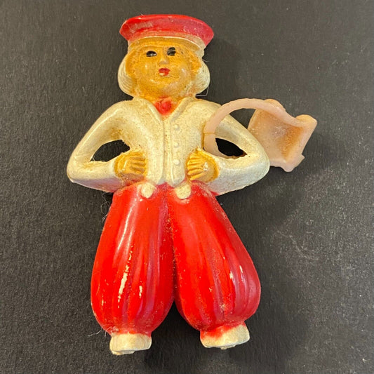 Dutch Boy Paints 2" Celluloid Brooch / Lapel Pin VGC Scarce