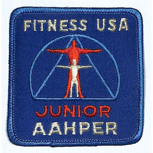 Fitness USA Junior AAHPER Embr. Patch c1970's? 3" x 3" VGC (#2)