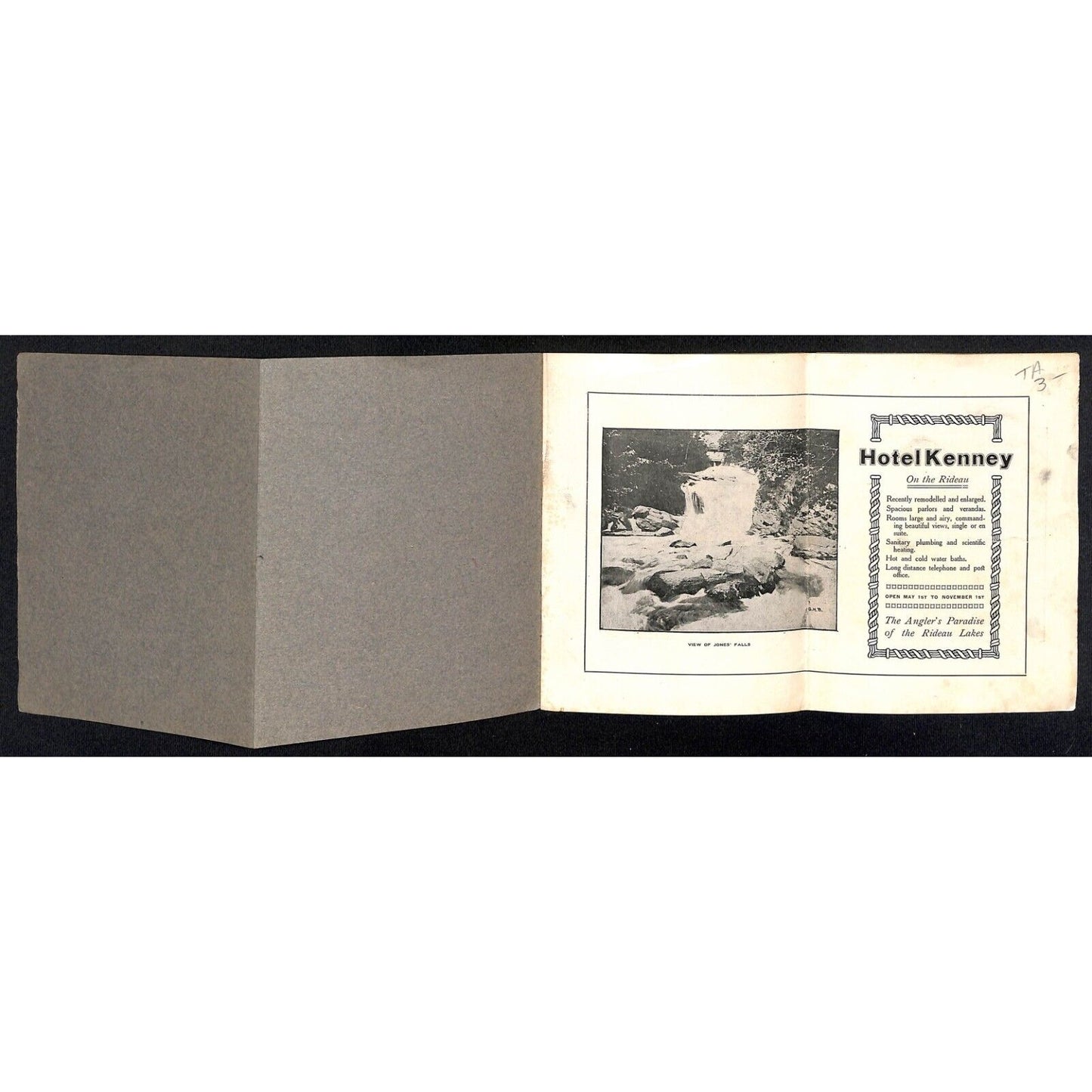 Hotel Kenny, Jones Falls, ONT c1910-20's Brochure 8pp Scarce