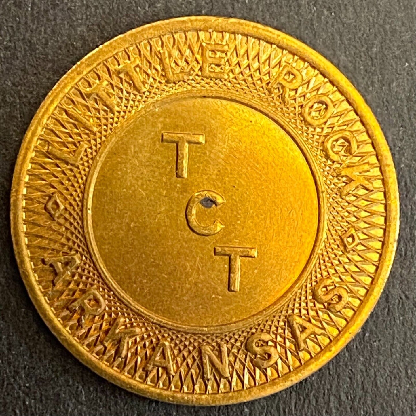 Little Rock Arkansas TCT G/F One Student Fare Transit Token 23mm Scarce